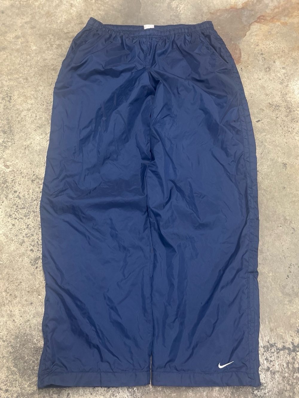 Y2K Nike Track Pants Men’s Large Blue Baggy Lightweight Sports Streeetwear Rare